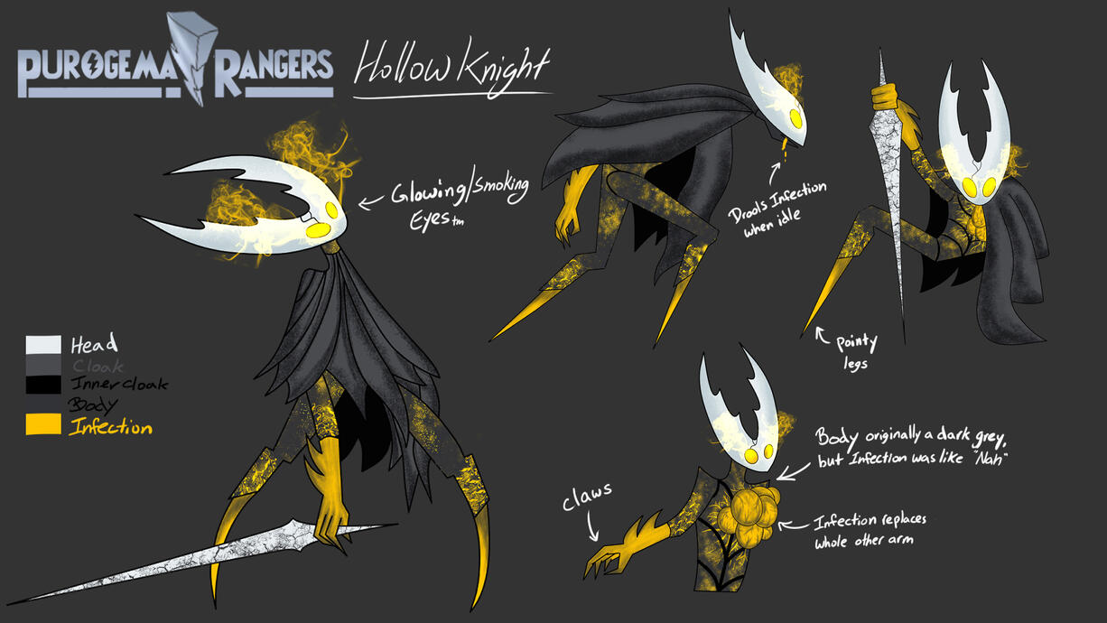 Purogema Rangers Hollow Knight Character Ref