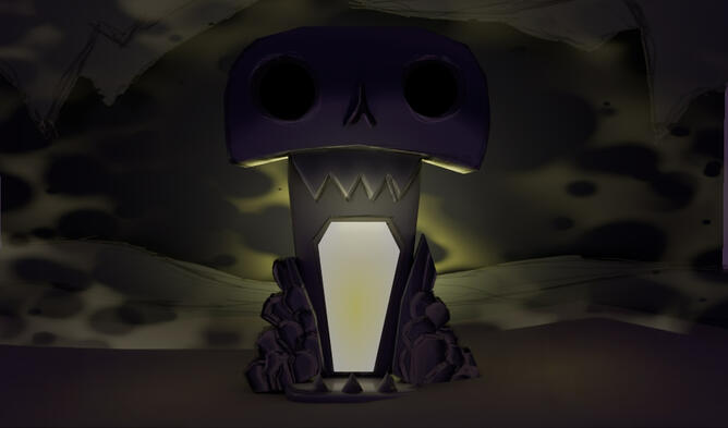 Skull Portal-3D Model Render