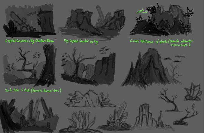 Crystal Caverns Sketch 2