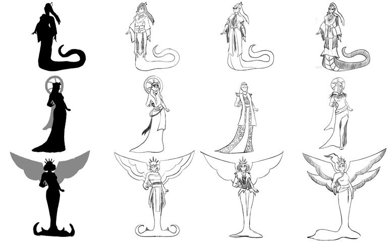 Life Silhouette and Line Explorations